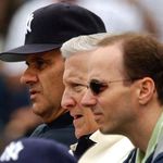 Manager Joe Torre, Steinbrenner and GM Brian Cashman in 2005